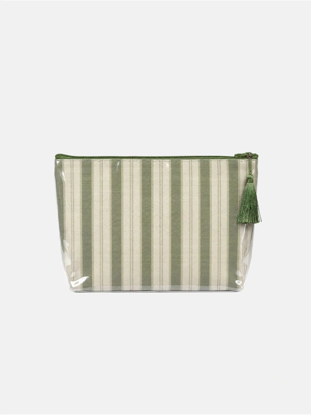Dairy Boy Farm Friend Makeup Bag Green Pinstripe Small